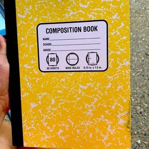 Really good college comp book. 10-8 $ good condition